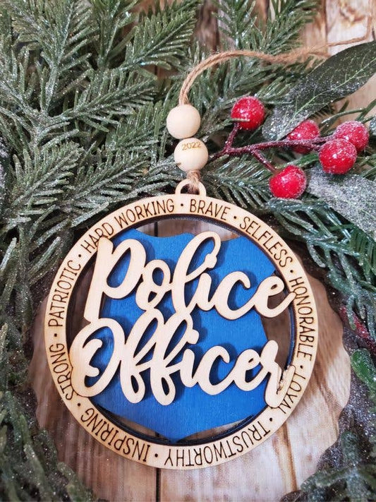 Police officer ornament