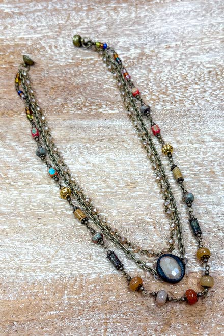 Justina Short Necklace- Multi