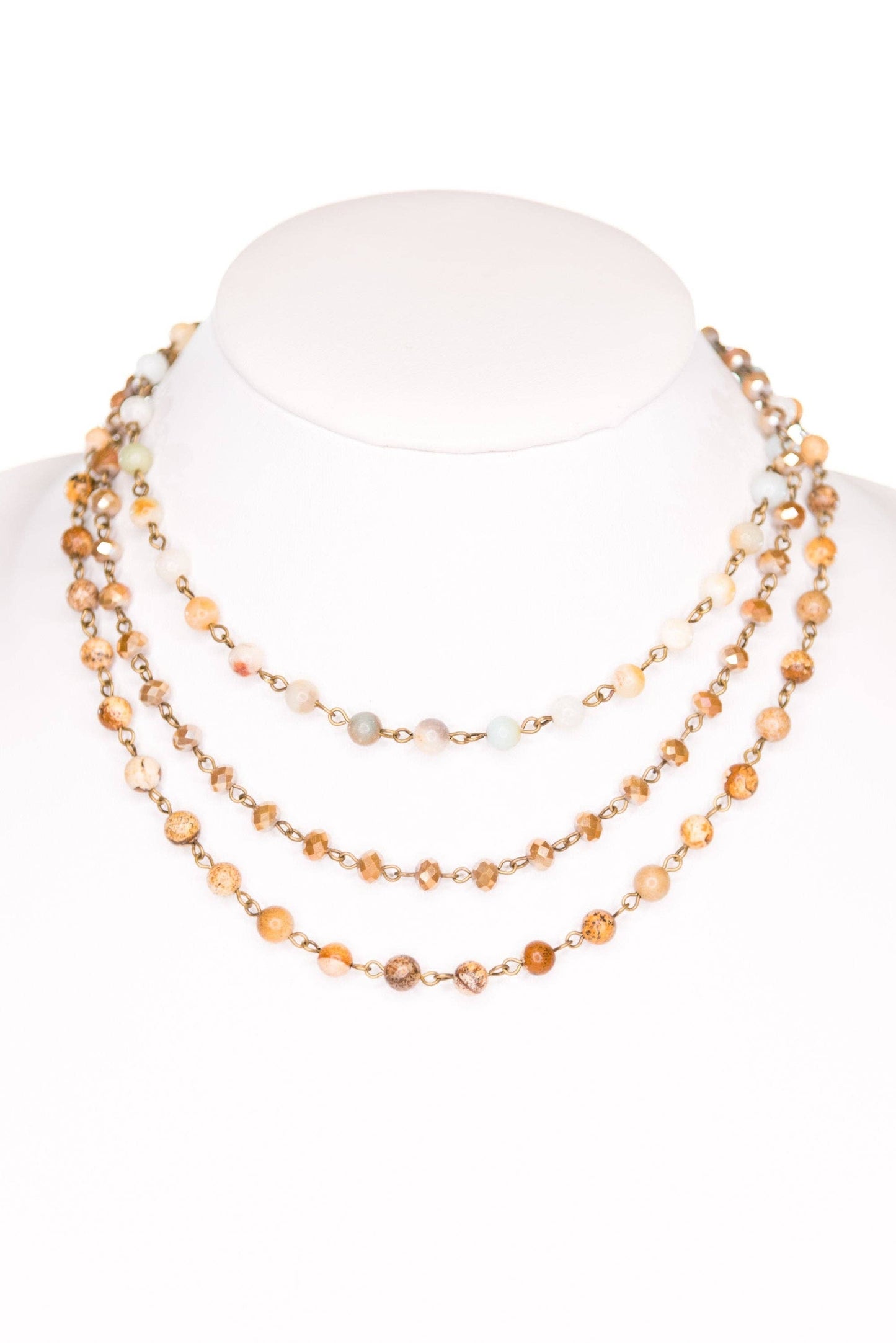 Lisa Necklace in Jasper and Amazonite