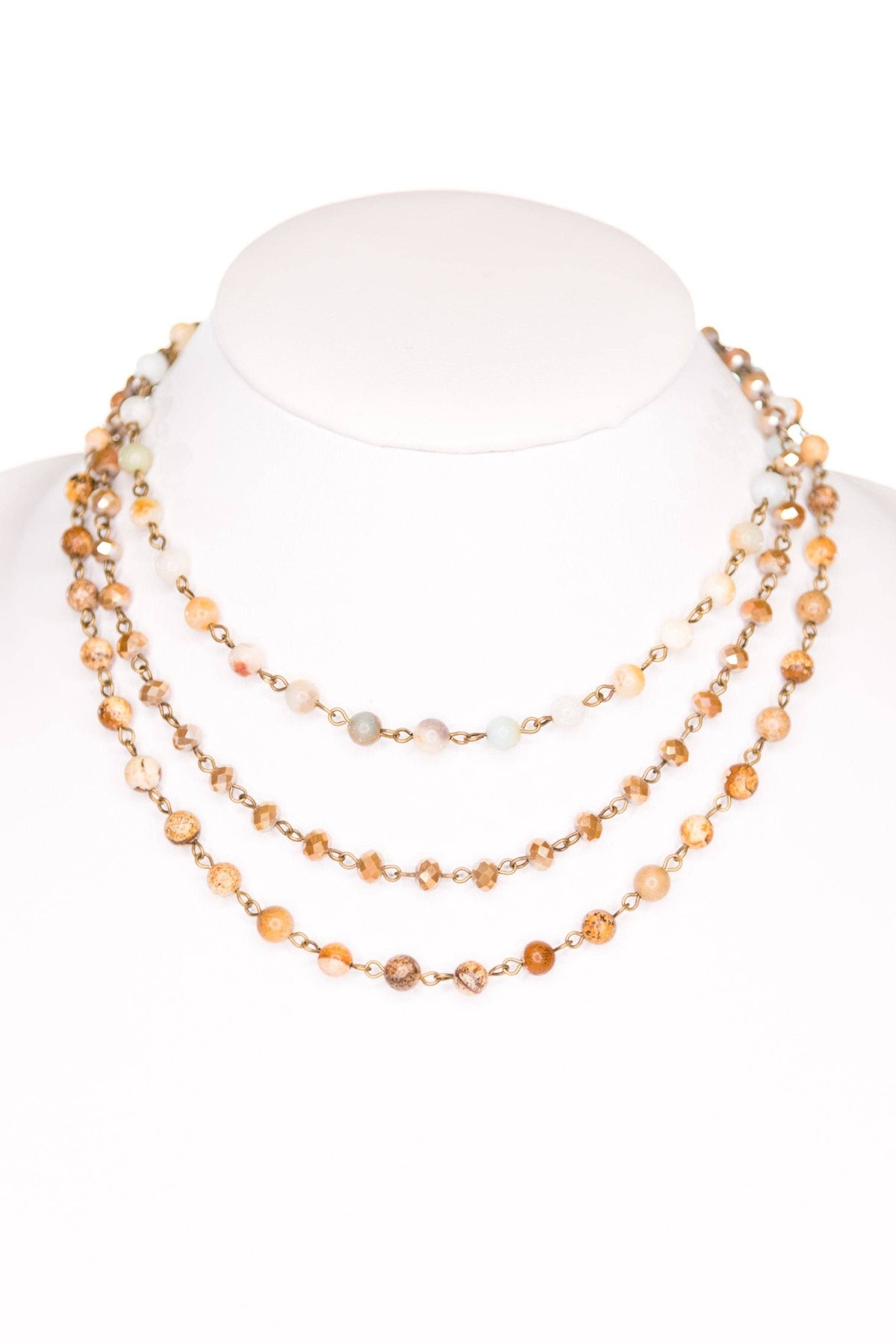 Lisa Necklace in Jasper and Amazonite