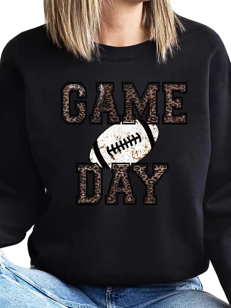 Game Day Leopard Crewneck