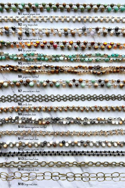 Dylan Collective Beaded & Bronze Necklaces