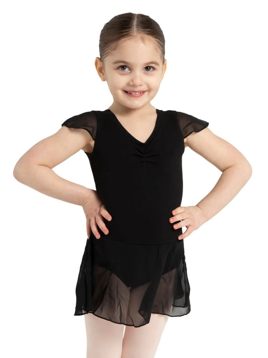 Leotard Flutter Sleeve Dress Childrens