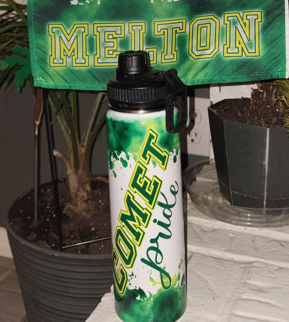 School Spirit Personalized Stainless Steel Sports Water Bottle