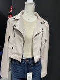 Baby pink Leather Jacket