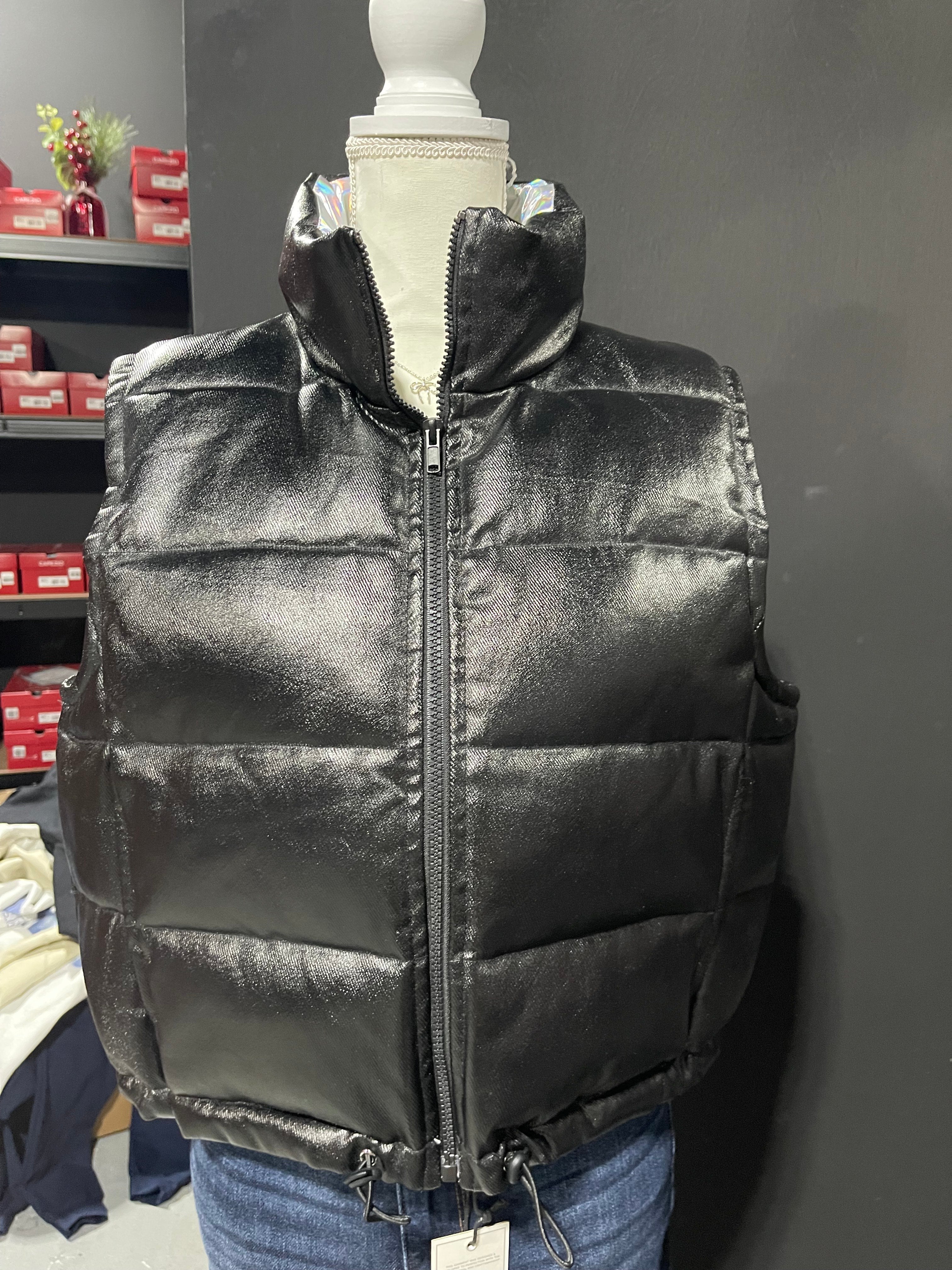 Black puffer jacket