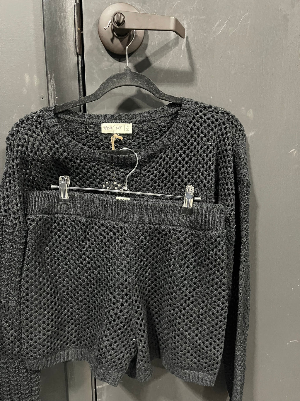 Mesh shirt and short set