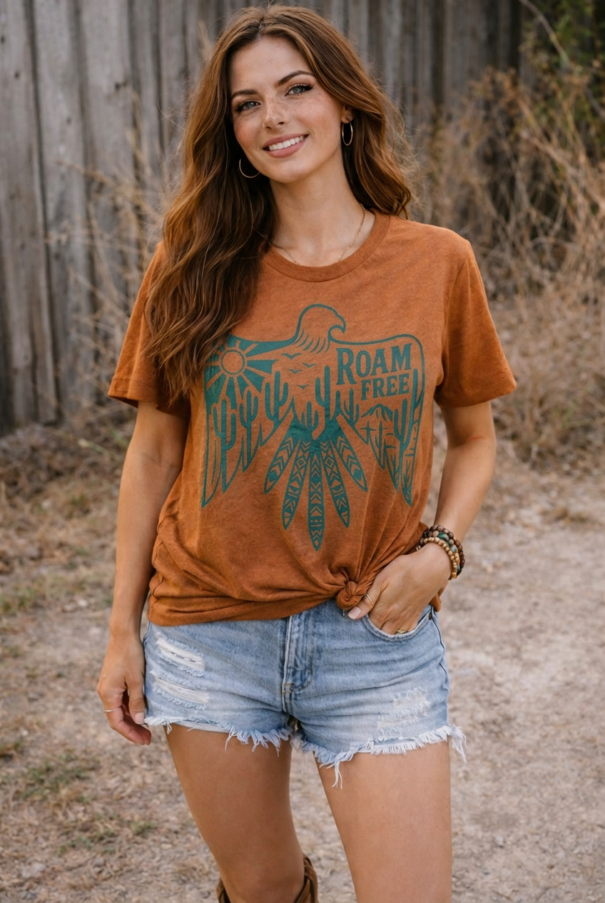 Roam Free Tee (Boho/Western)