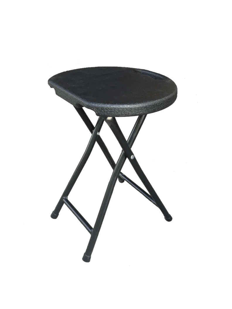 Black Super Sturdy Folding Stool