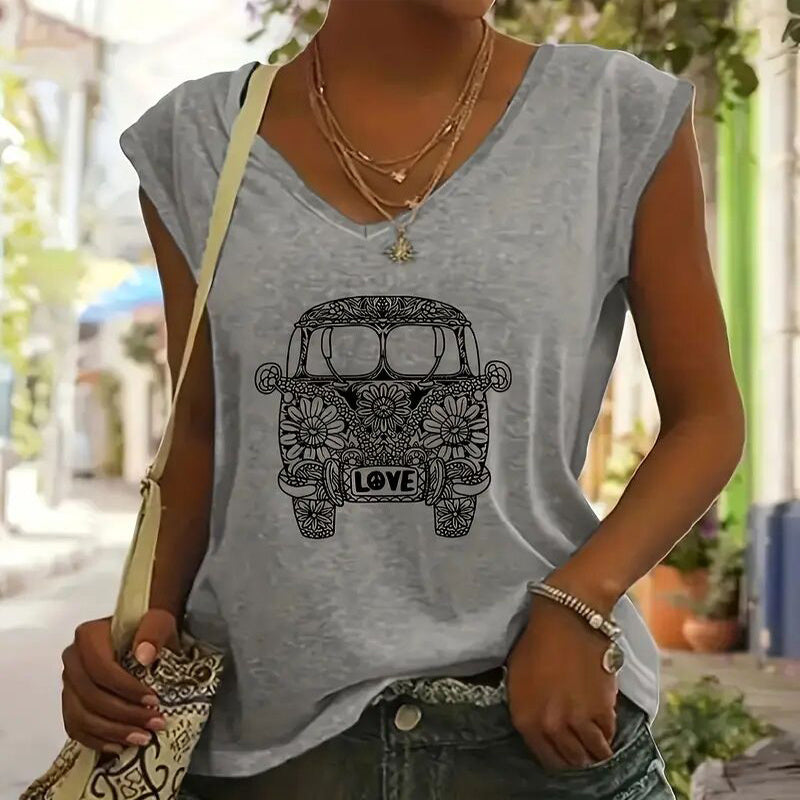 Women's V-Neck Short Sleeve T-Shirt