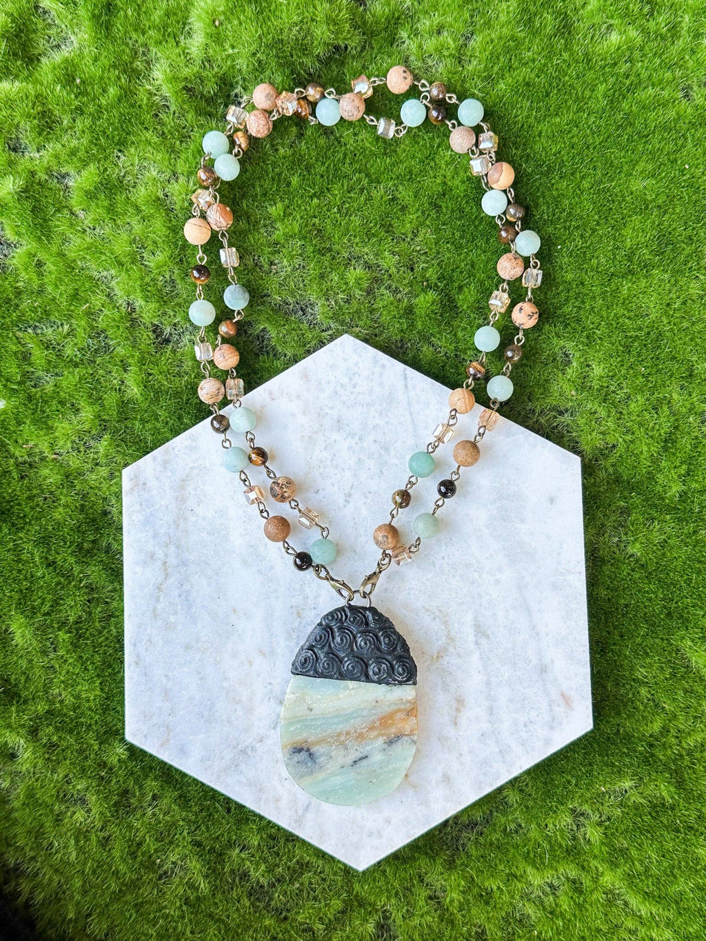 Dylan Collective Beaded & Bronze Necklaces