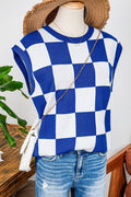 Checkmate Round Neck Sweater