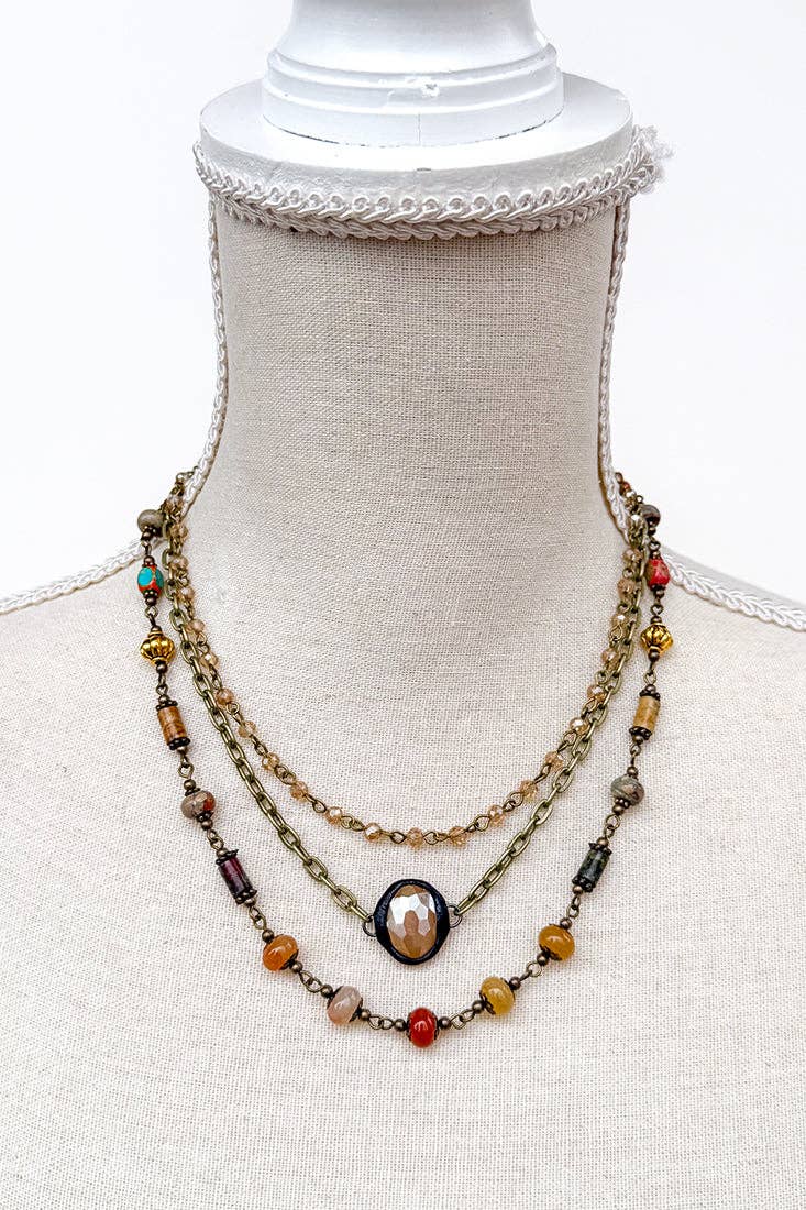 Justina Short Necklace- Multi