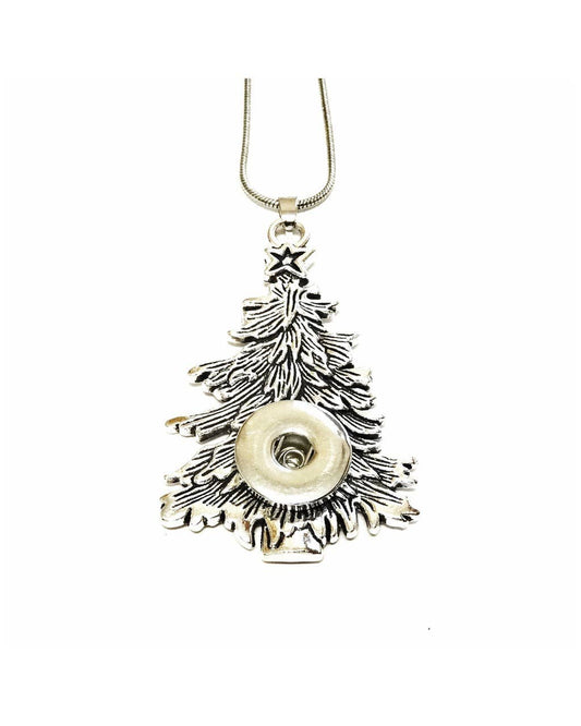 Silver Spruce Christmas Tree Necklace