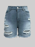 Distressed Jean shorts