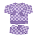 Checker Purple Haze Crew Neck Jogger Set