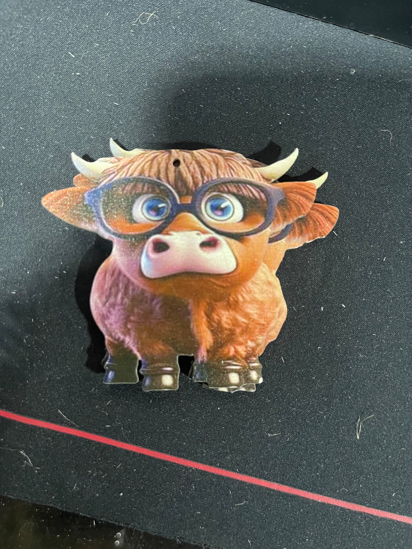 wooden cow ornaments