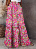 Floral Print Tiered Skirt