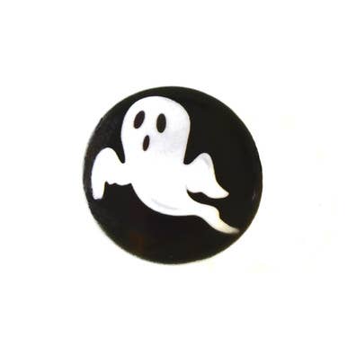 Boo Ghost Halloween Snap Gem Jewel