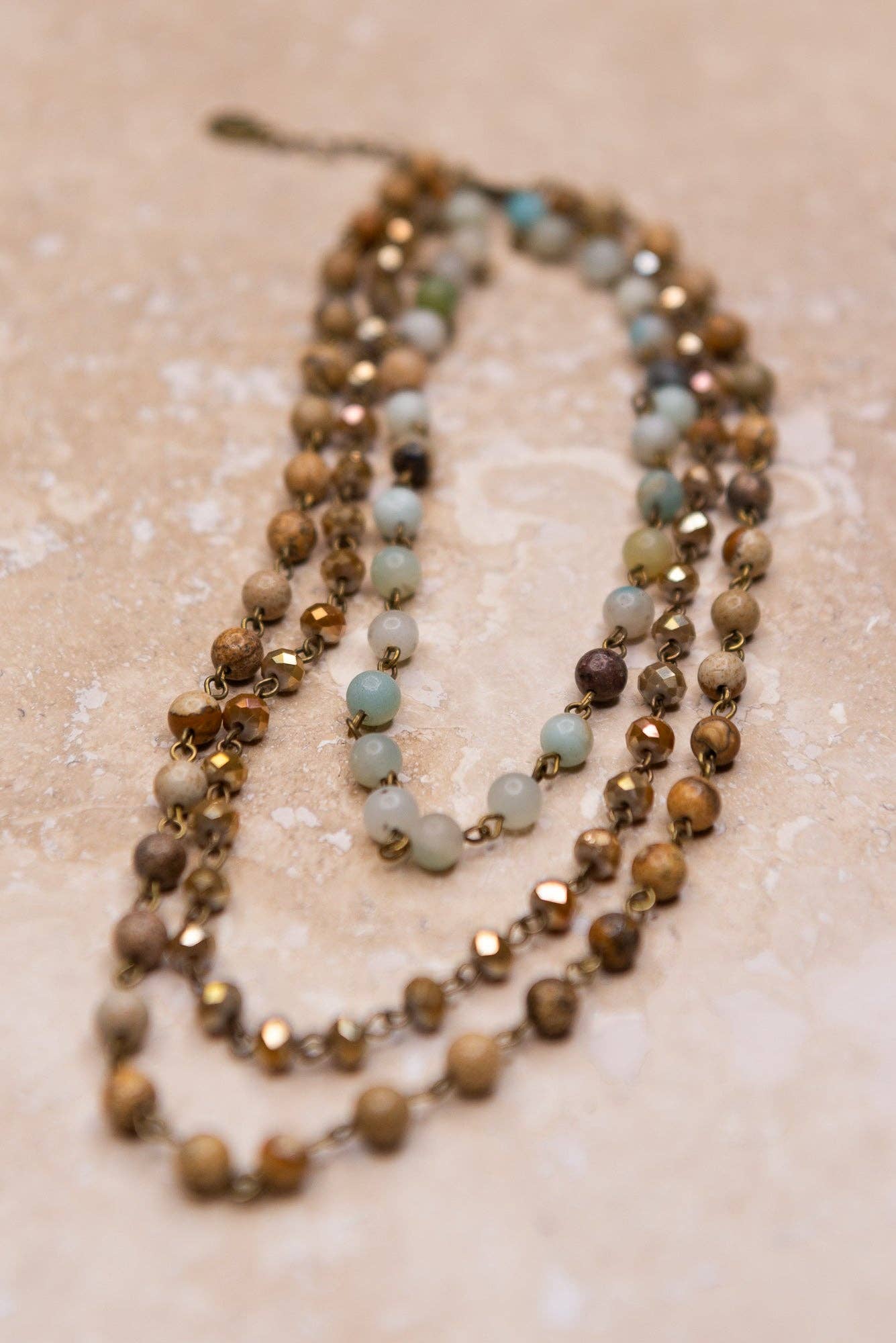 Lisa Necklace in Jasper and Amazonite