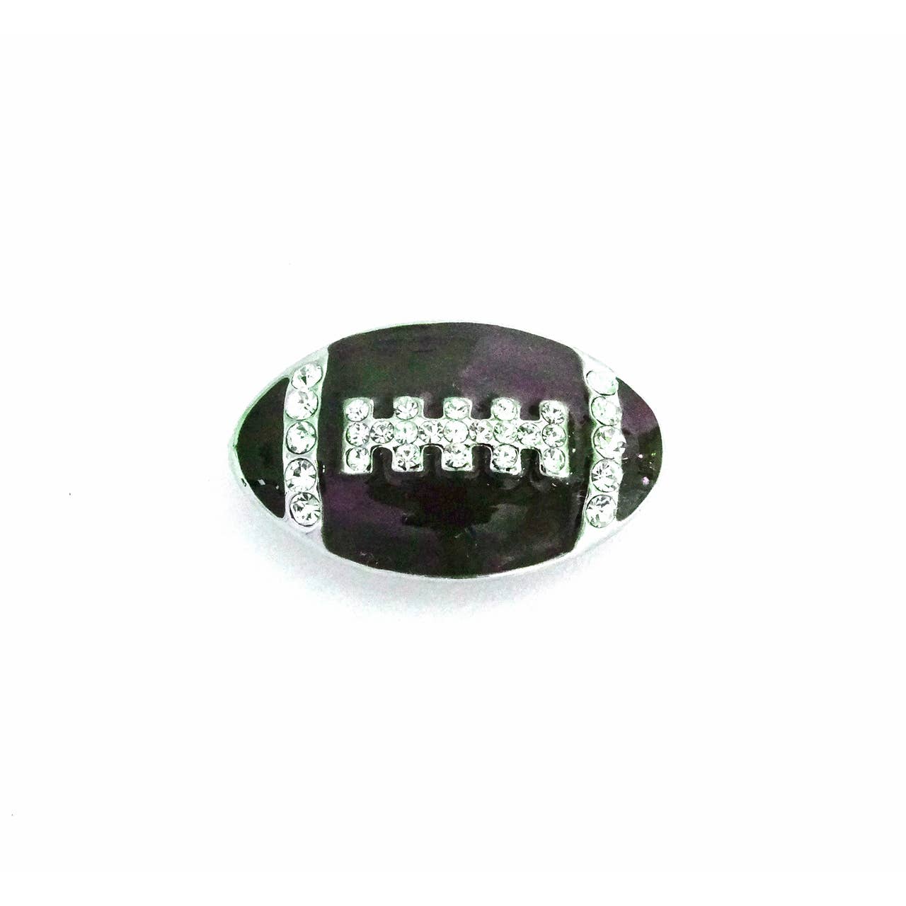Crystal Football Snap Jewel