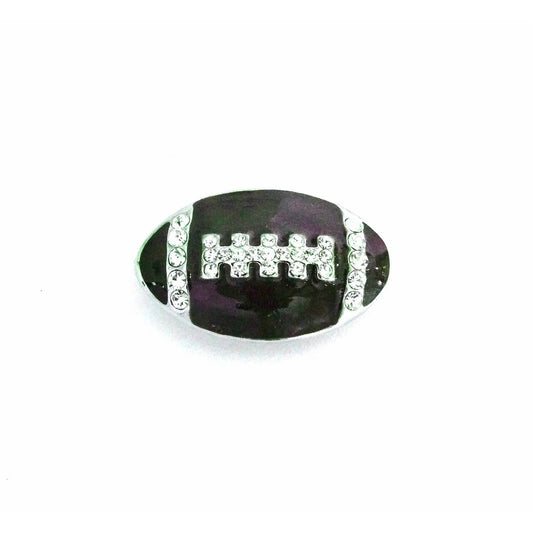 Crystal Football Snap Jewel