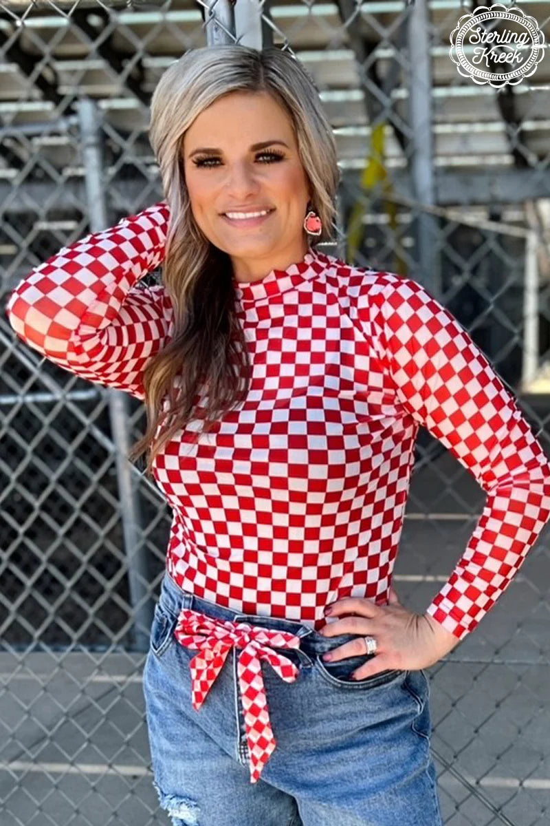 Red n White Checkered Spirit Wear