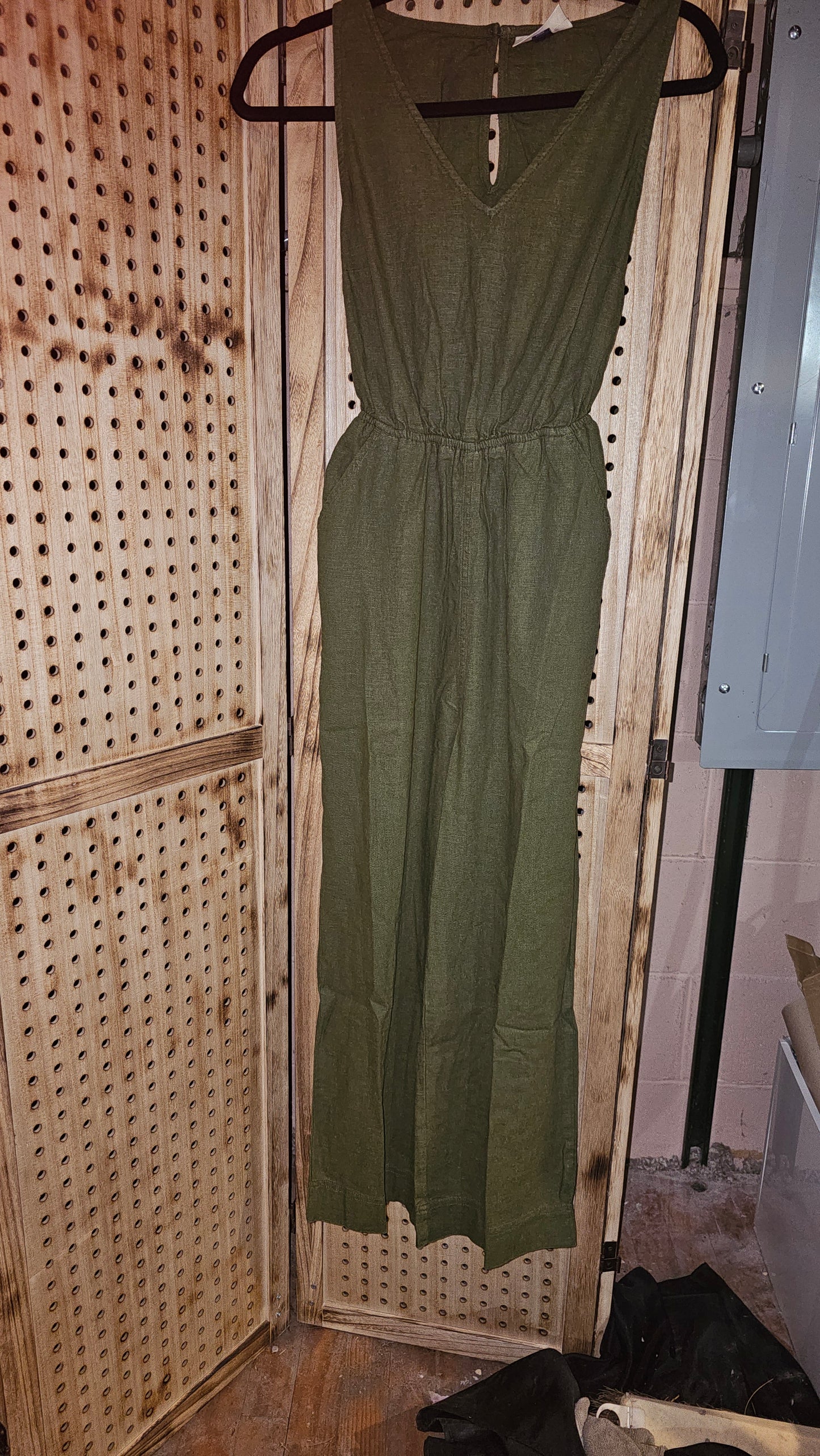 Green Sleeveless Romper