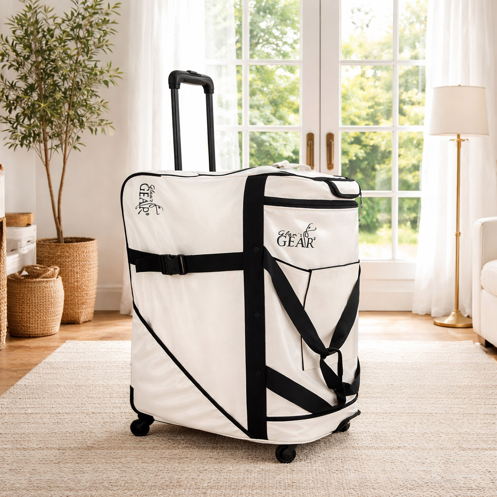 Glam R Gear Mobile Changing Station Duffel Bag with Built-In uHide® Rack,