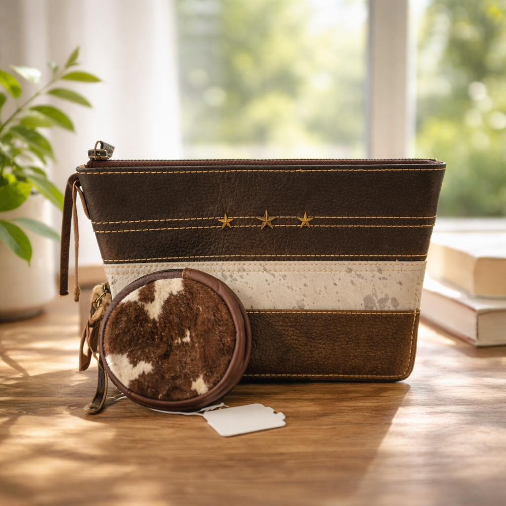 Brown Jersey Shoulder Bag