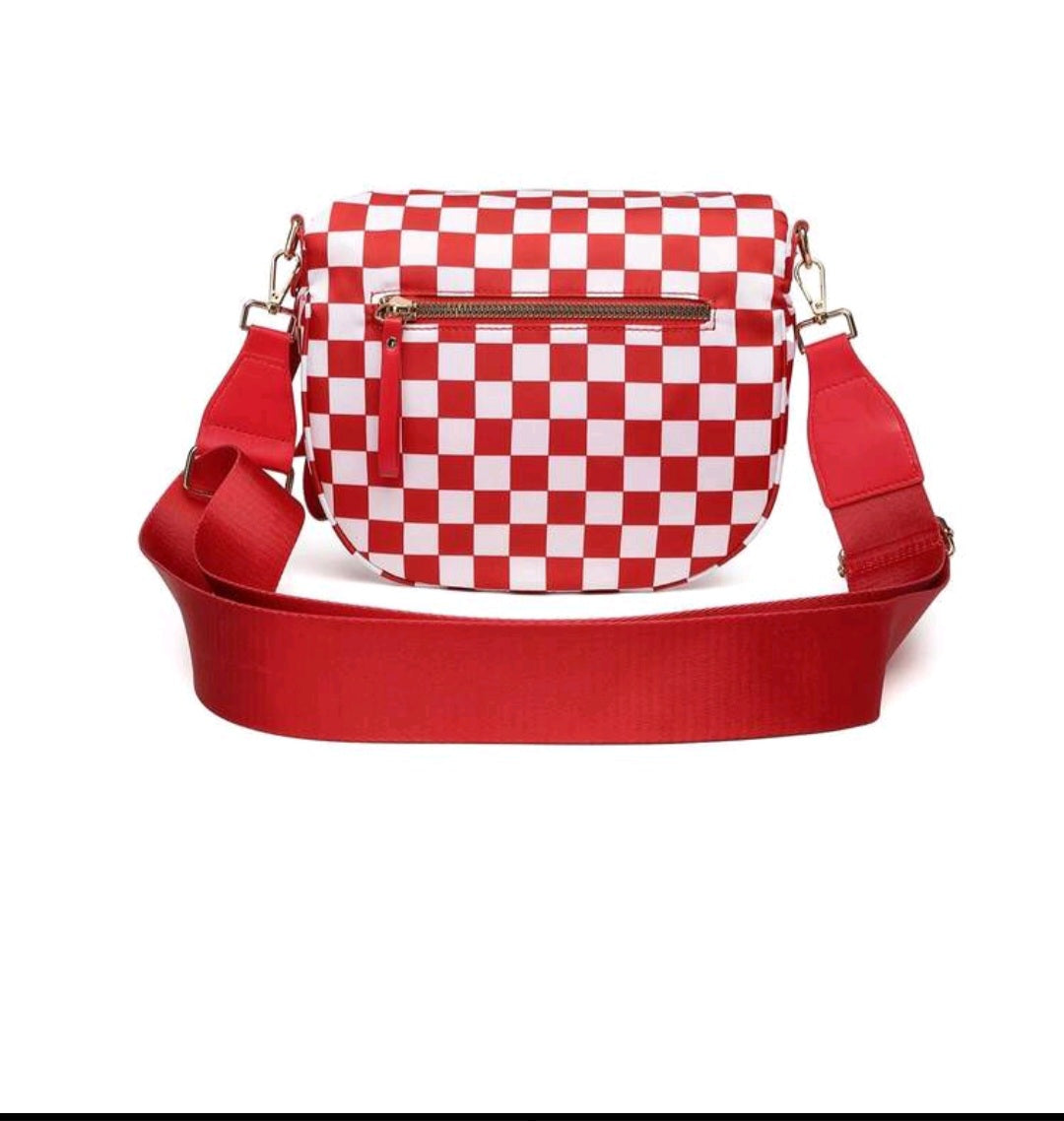 Checkered Cross Body Bag