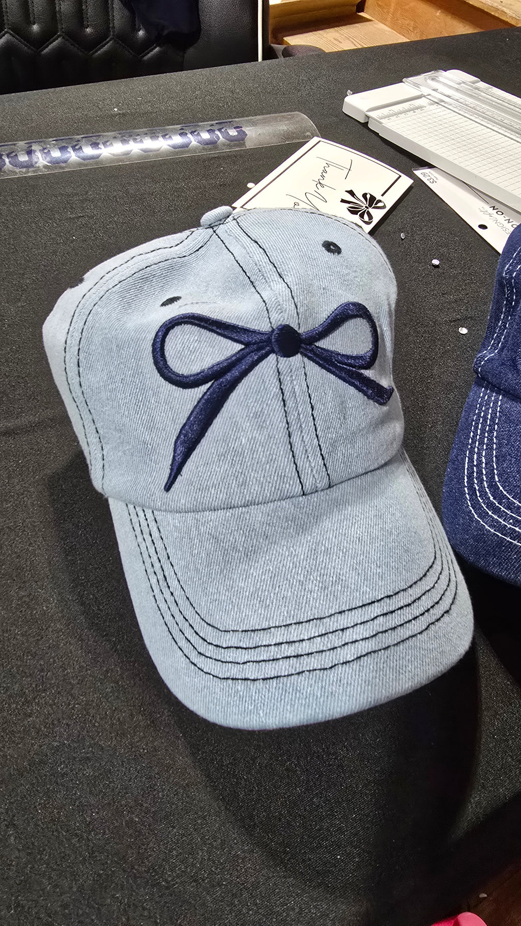 Bow Embroidery Hats