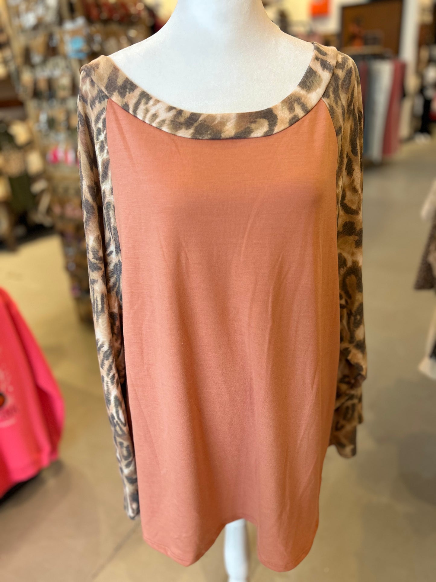 Pink Leopard Boxy Tunic