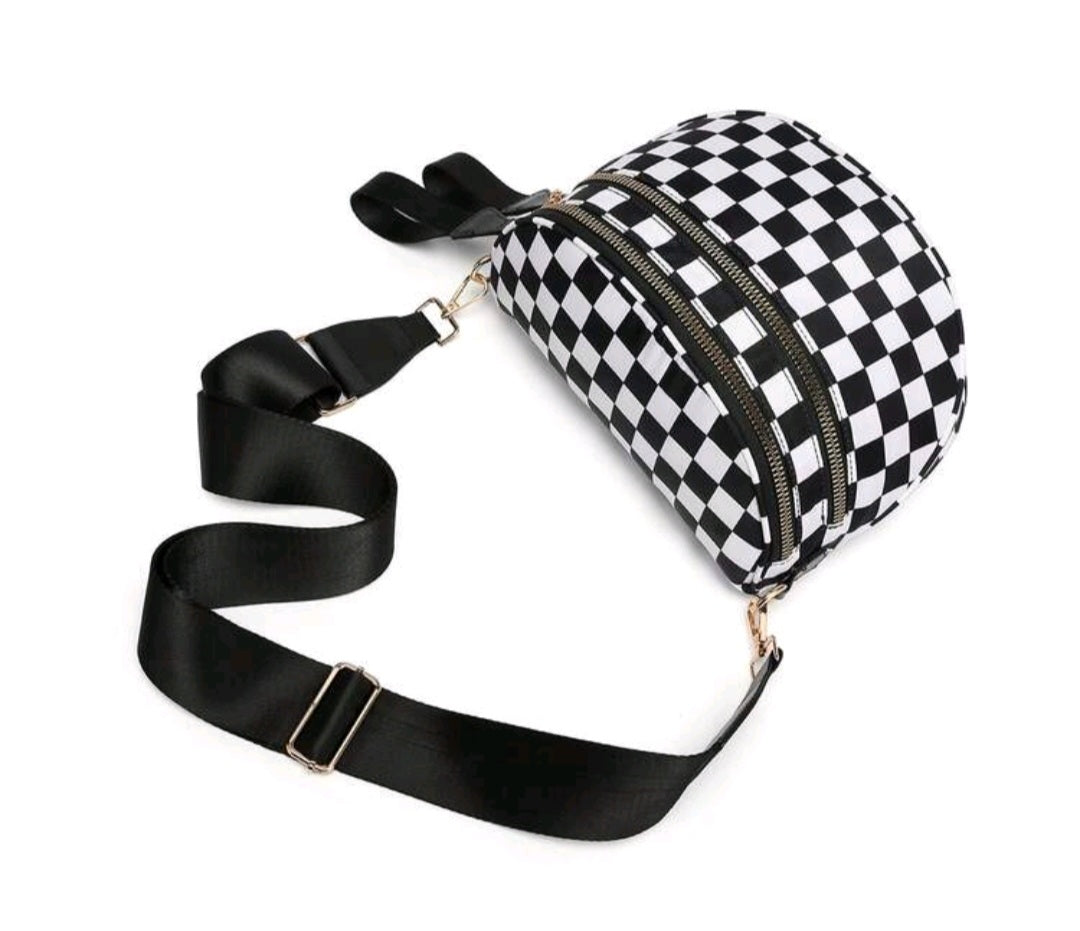 Checkered Cross Body Bag