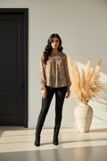 Umgee Off Shoulder Leopard tops