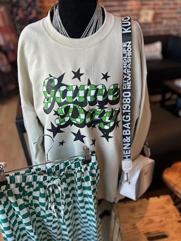 Green & White Checkered Spirit Wear