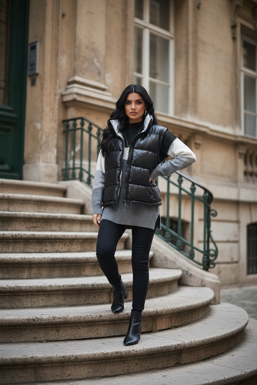 Puffer Zip Up Vests