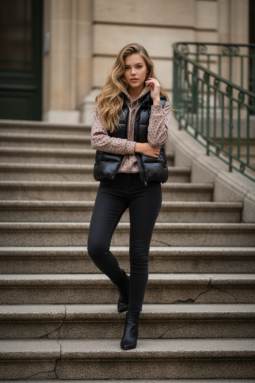 Puffer Zip Up Vests