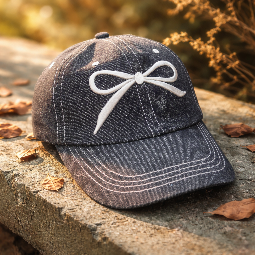Bow Embroidery Hats