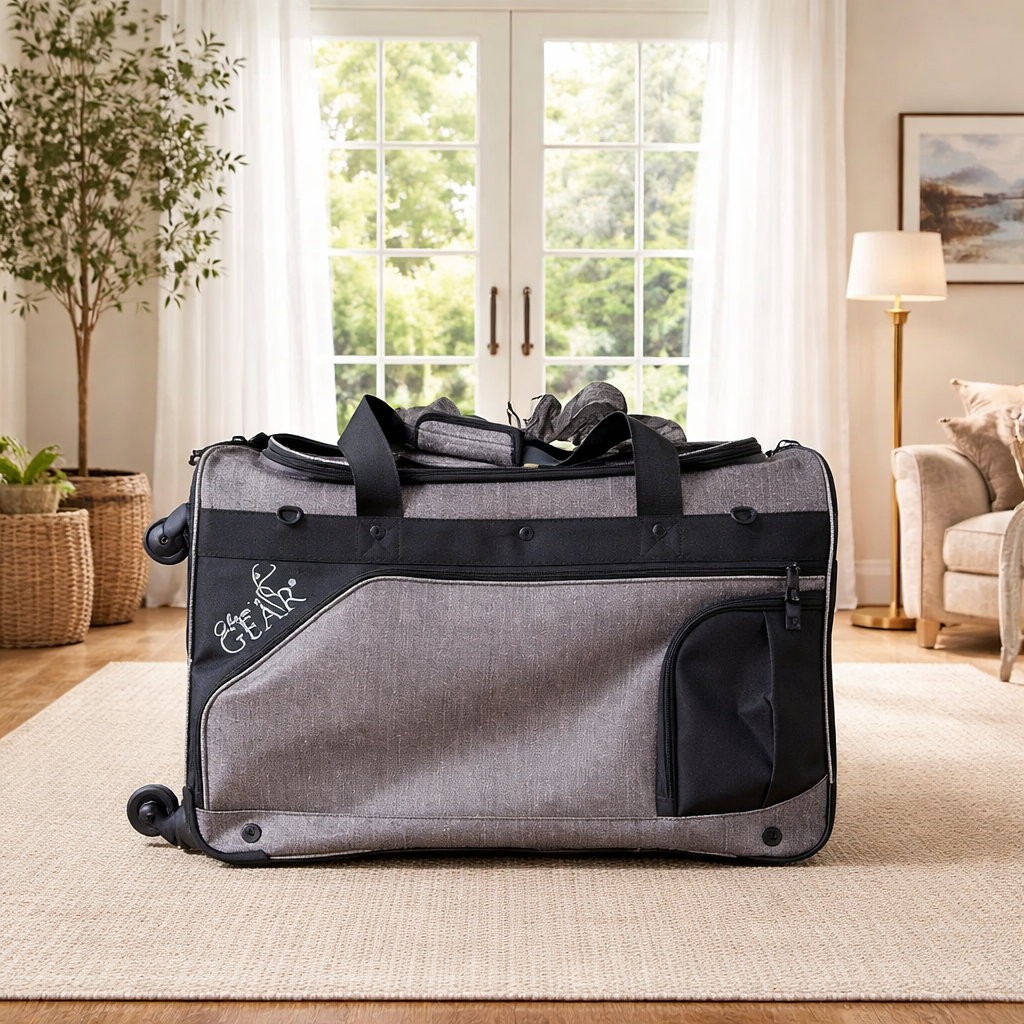 Glam R Gear Mobile Changing Station Duffel Bag with Built-In uHide® Rack,