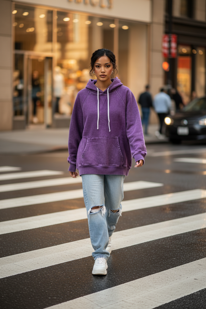 Zenana Acid Wash Hoodie