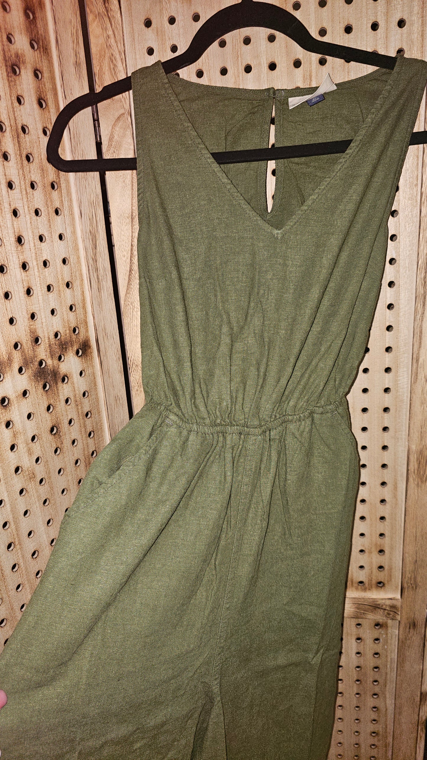 Green Sleeveless Romper