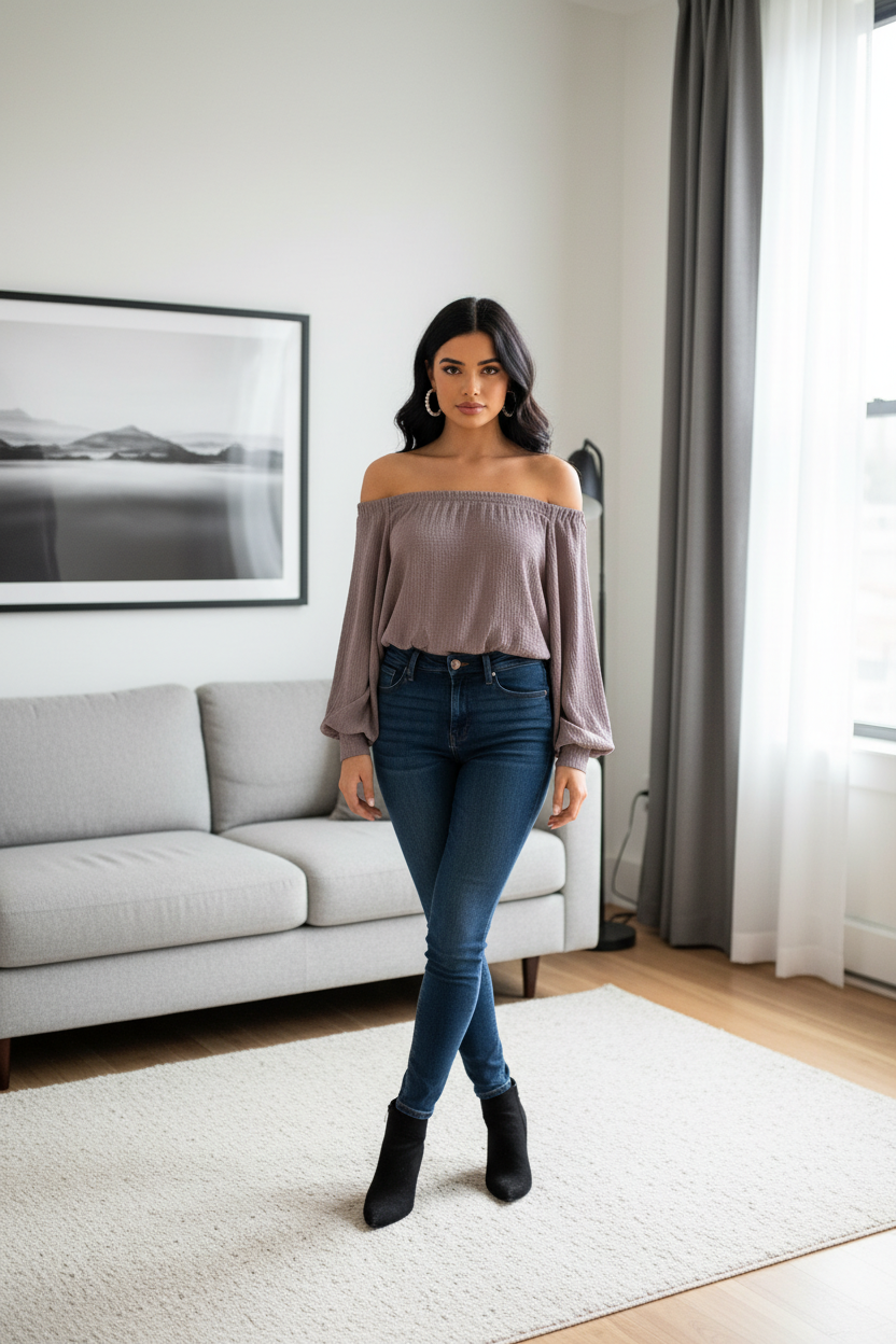 Off Shoulder Top by Final Touch