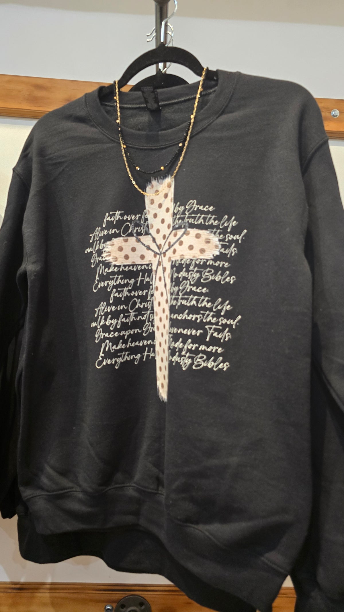 Faith over Fear Polka Dot Cross
