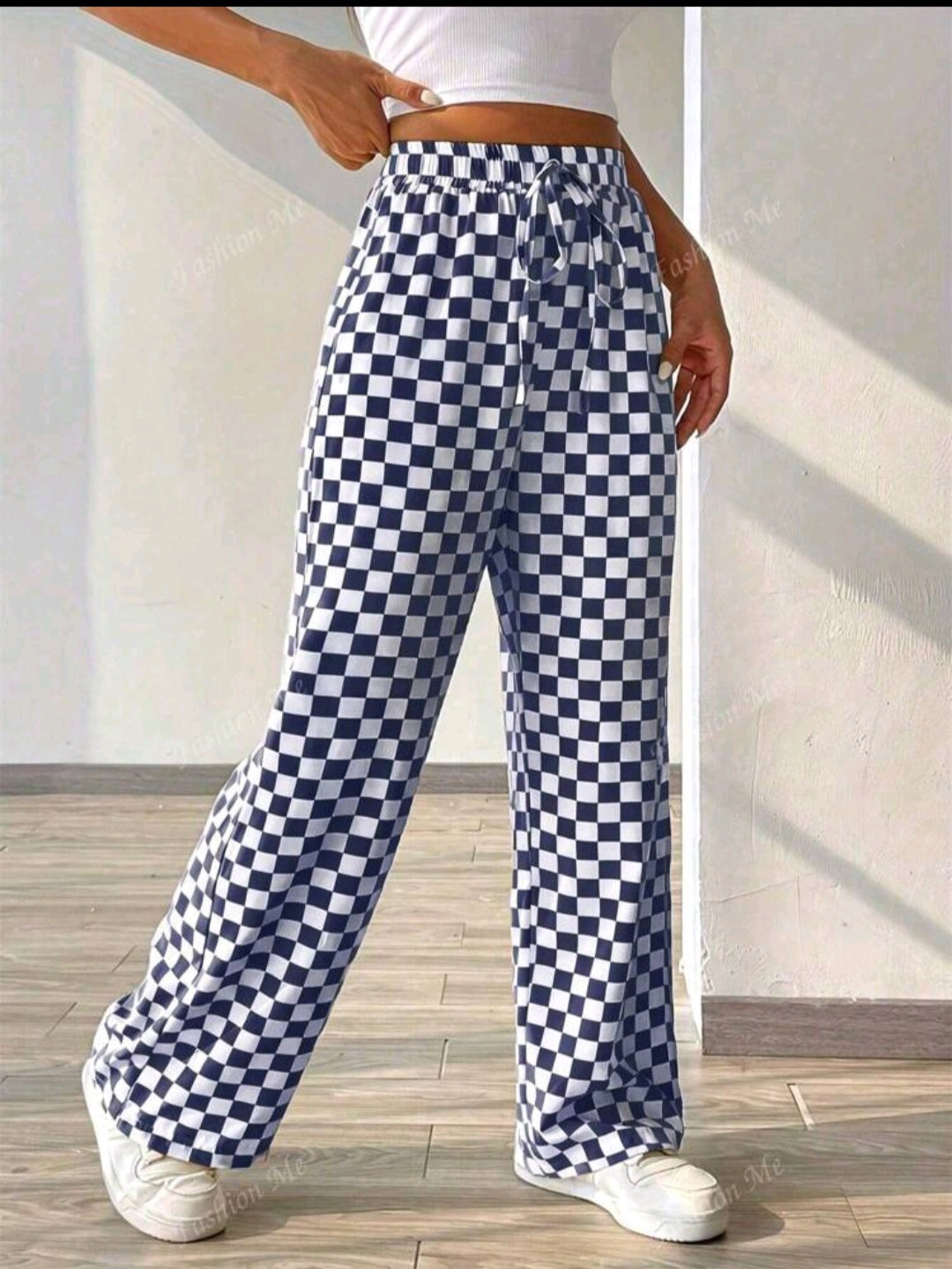 Blue n White Checkered Spirit Wear