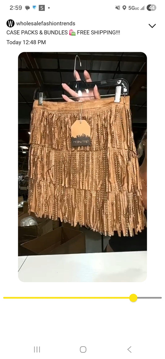 Boho Rhinestone Skirt