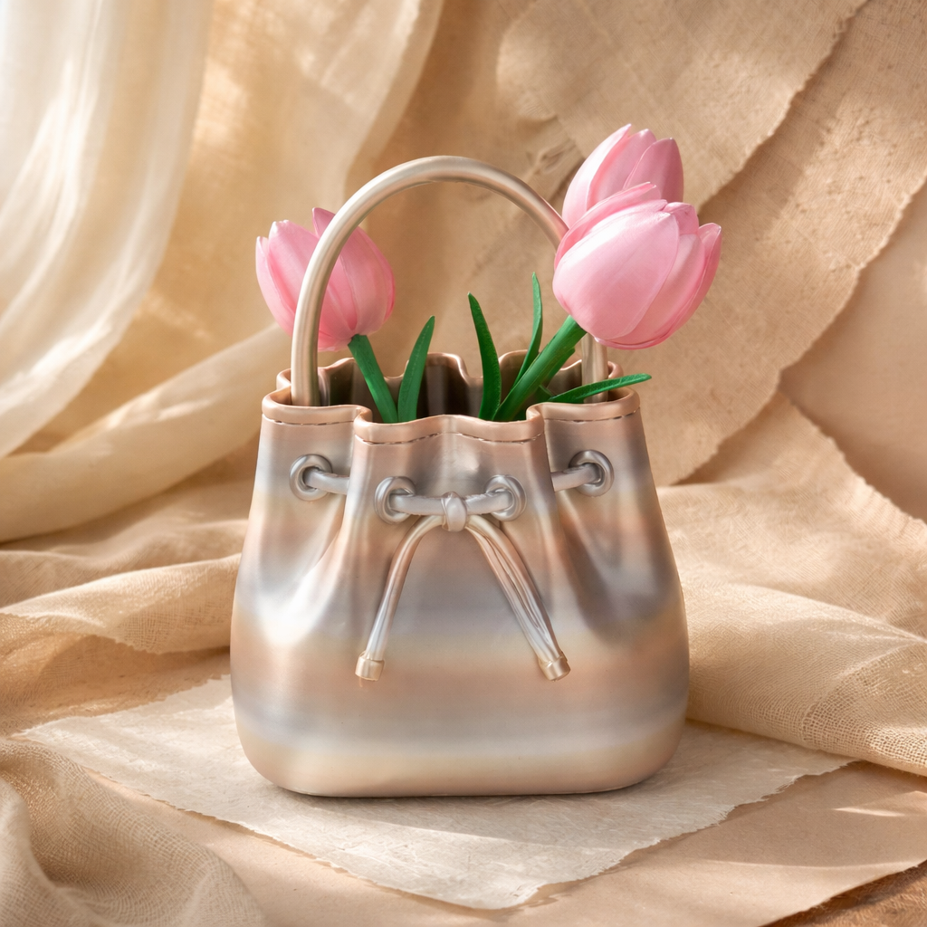 Purse Vase, 3D Makeup Brush Holder, Pencil Pen Holder.