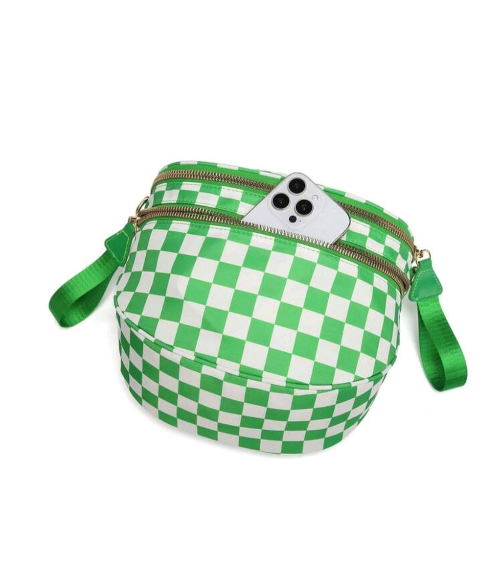 Checkered Cross Body Bag