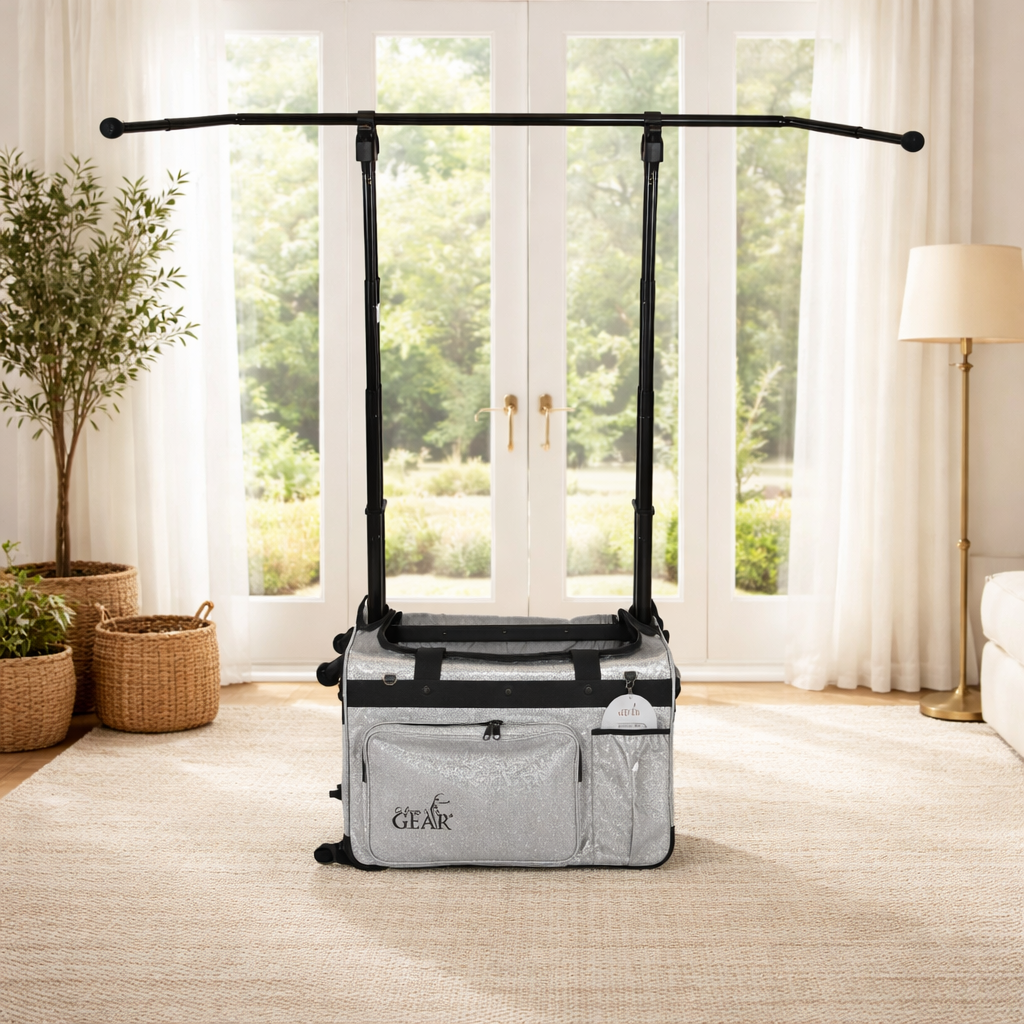 Glam R Gear Mobile Changing Station Duffel Bag with Built-In uHide® Rack,