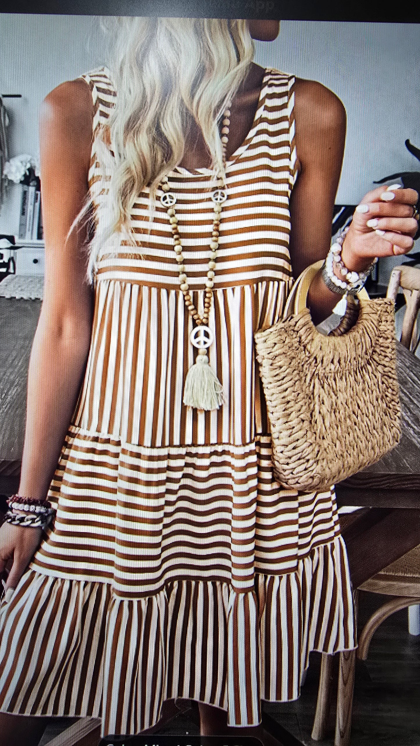 Striped Sleeveless Dress